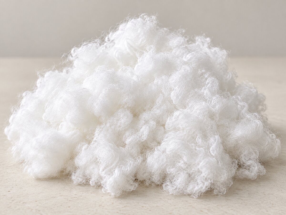 Soft white hydrophilic polyester staple fiber