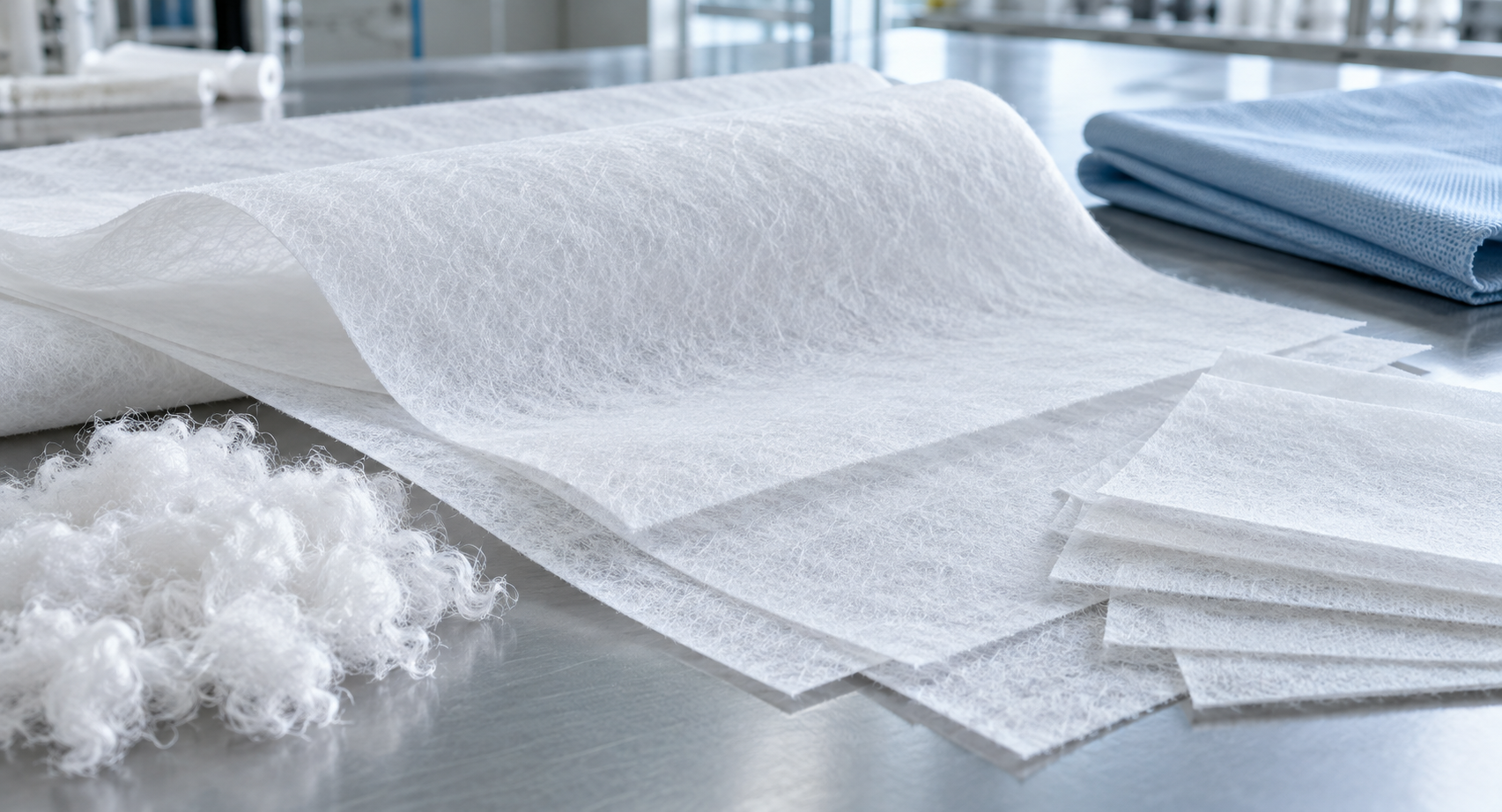 Polyester fiber for selected healthcare textile or medical nonwoven production